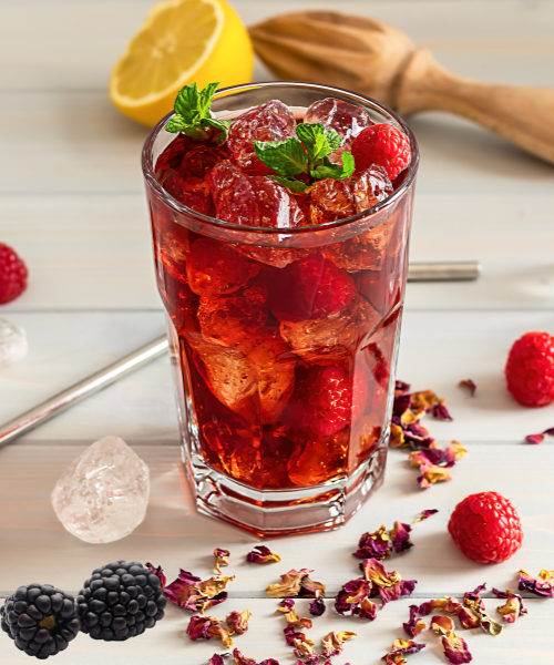 Hibiscus Blackberry Raspberry The Amazing Tea Company Cold Water