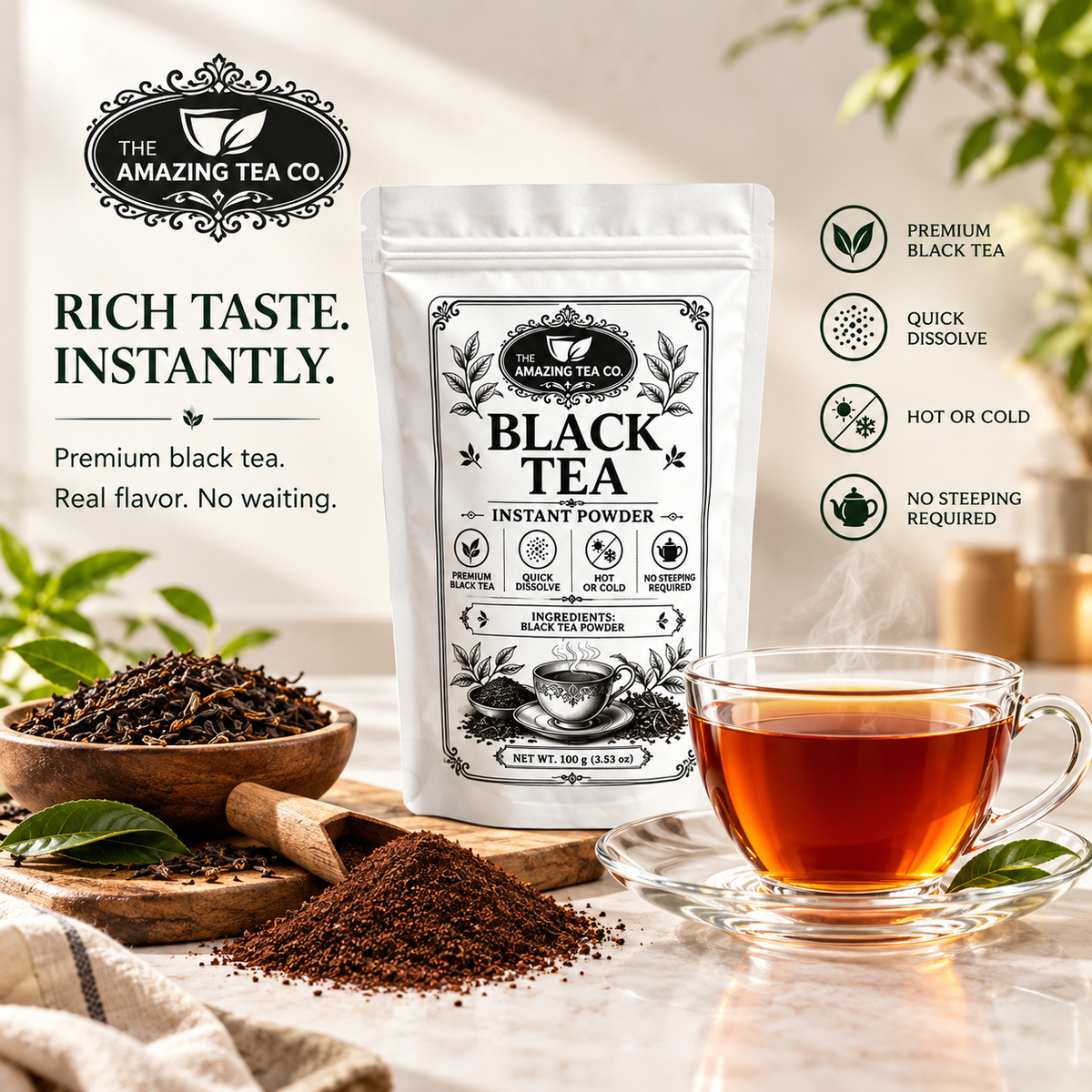 Black Tea Instant Powder – Premium Instant Black Tea